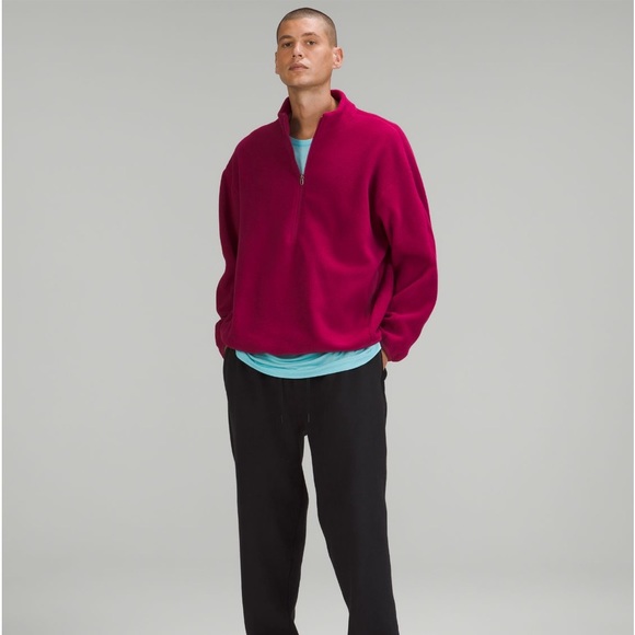 ❤️ Lululemon Oversized-Fit Fleece Half Zip Pomegranate Men’s Size Small - Picture 15 of 15